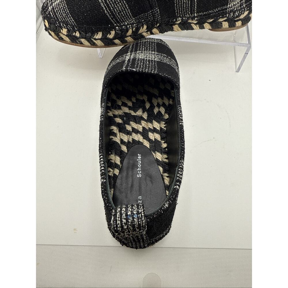 Proenza Schouler Women's Plaid Felt Espadrille Flats Sz 38 EUR or 7.5 US NWB - Picture 7 of 14